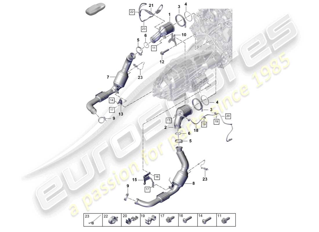 a part diagram from the porsche panamera parts catalogue