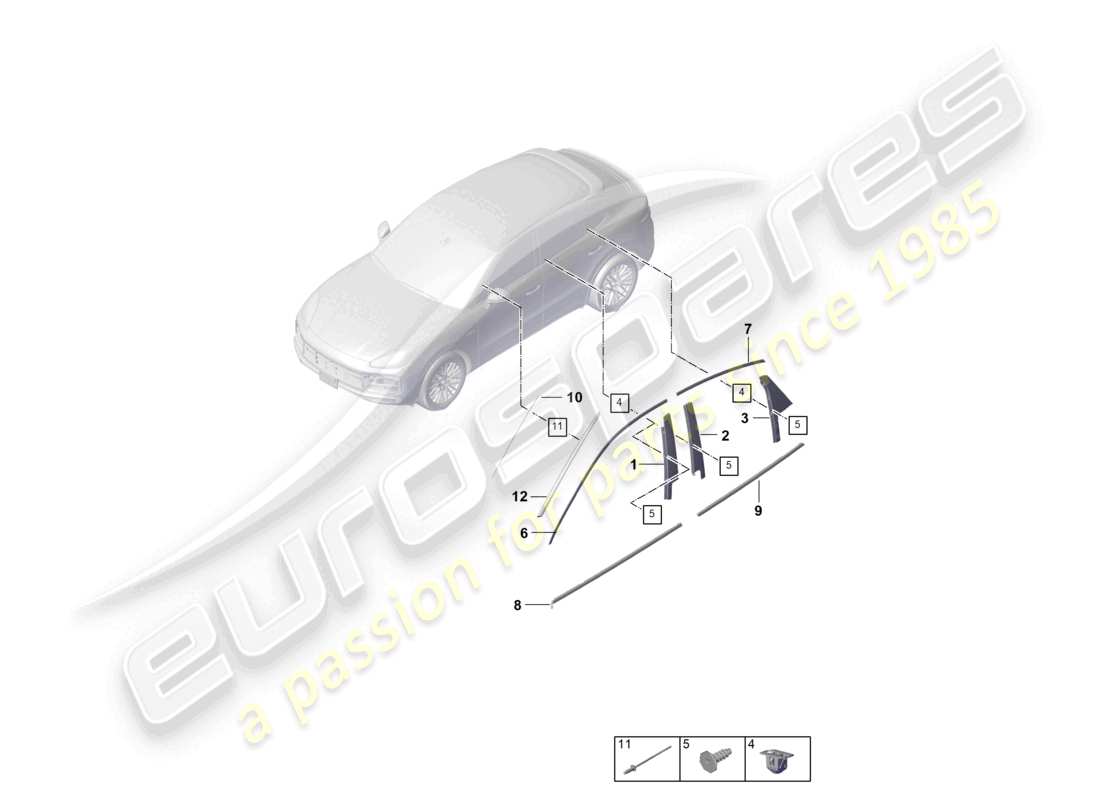 VIEW PARTS DIAGRAMS FROM THE PORSCHE CAYENNE PARTS CATALOGUE a part diagram from the porsche cayenne parts catalogue