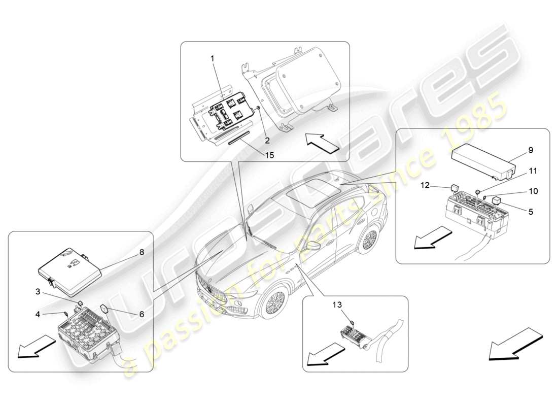 a part diagram from the maserati levante (2018) parts catalogue