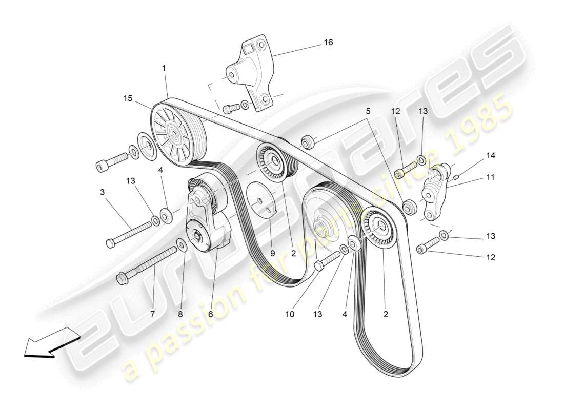 a part diagram from the maserati levante (2020) parts catalogue