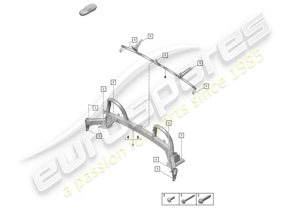 porsche 2026 (718 boxster spyder) roll bar part diagram