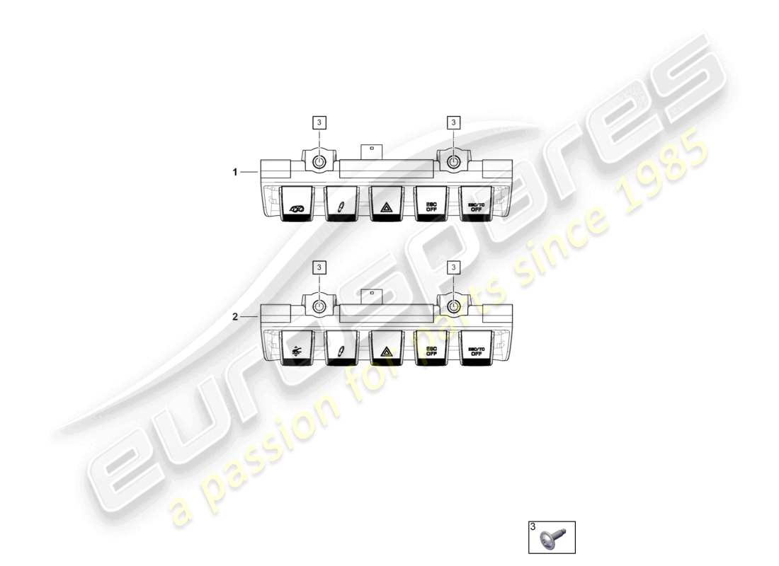porsche 2026 (992-2 gt3) switch module dashboard part diagram