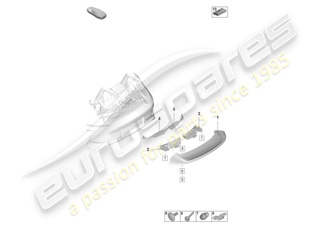 porsche 2026 (992-2 gt3/rs/st) rear spoiler part diagram