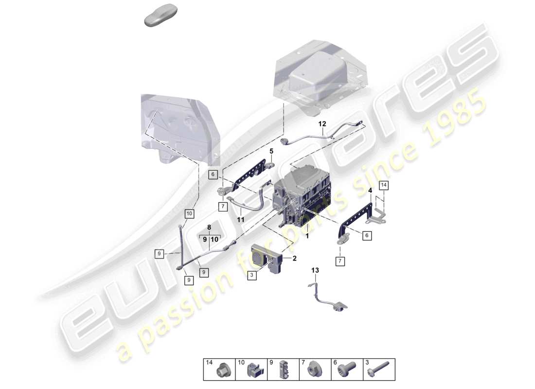 porsche 2024 (cayenne e3 pa) power and control electronics- for electric drive part diagram