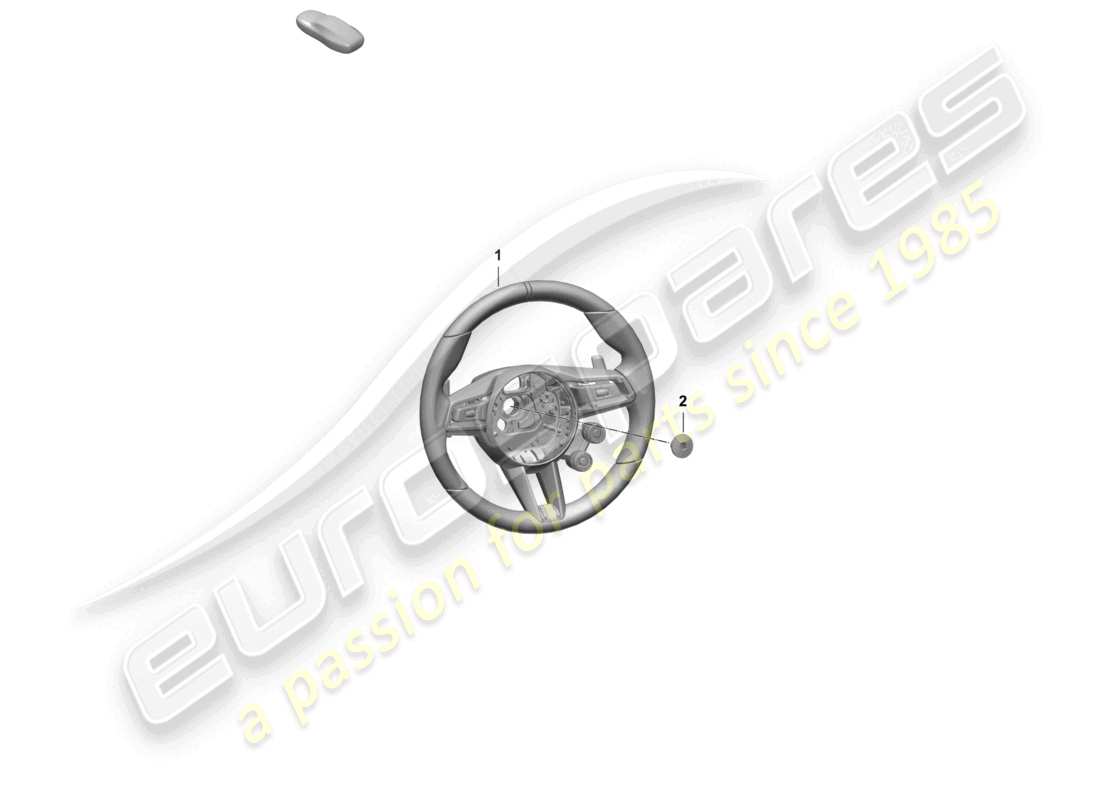 porsche 2026 (taycan 9j1-2) multi. sports steering wheel (race-tex) (carbon version) part diagram