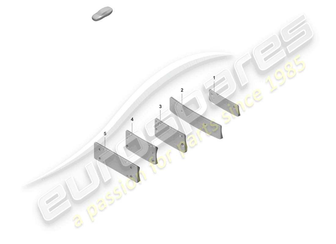 porsche 2024 (992-1) licence plate holder sport design package parts diagram