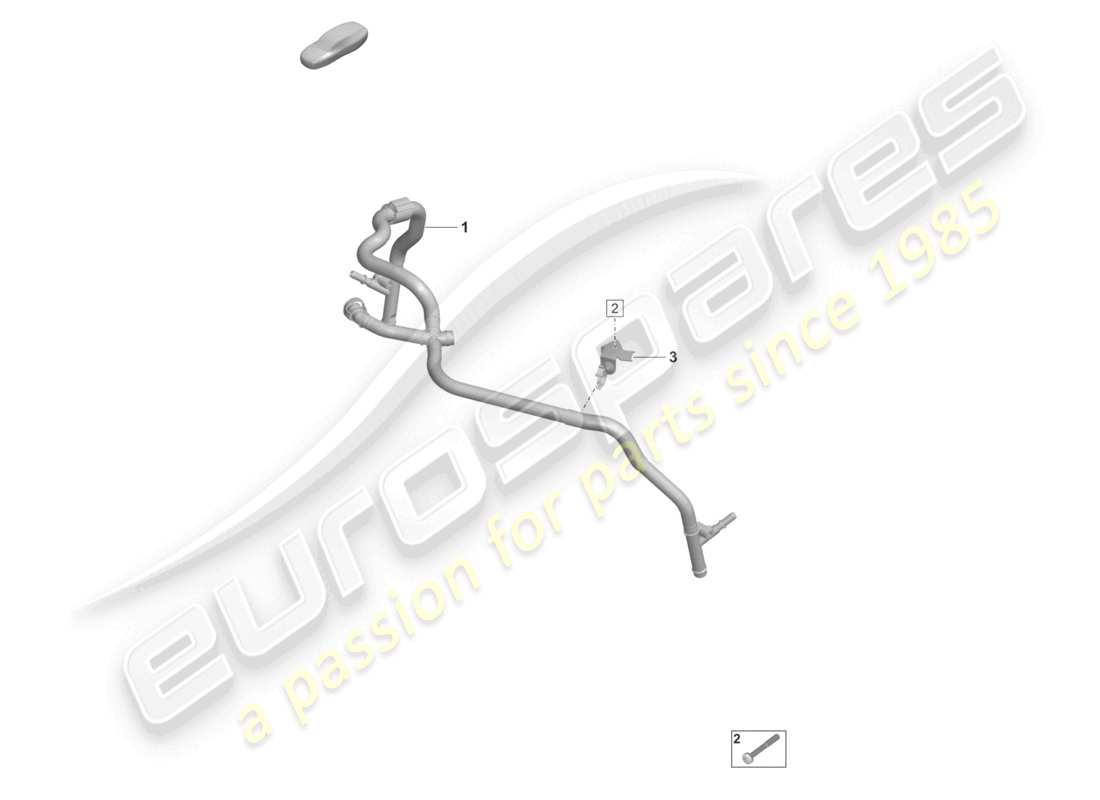 porsche 2025 (992-2 gt3/rs/st) crankcase housing ventilation breather line part diagram