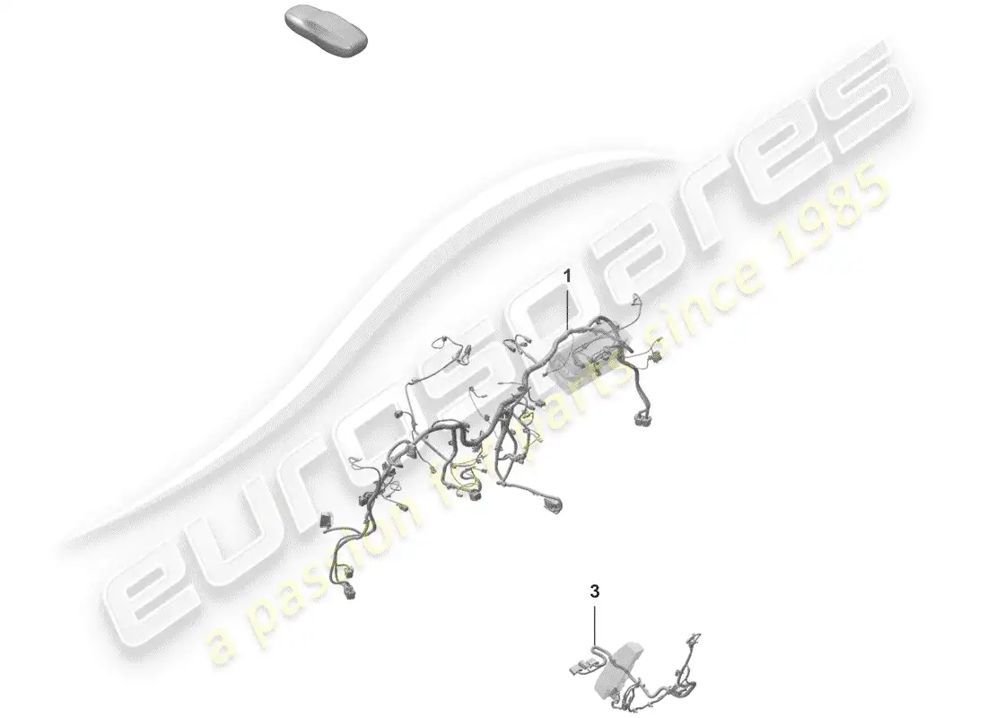 porsche 2020 (992-1) harness parts diagram