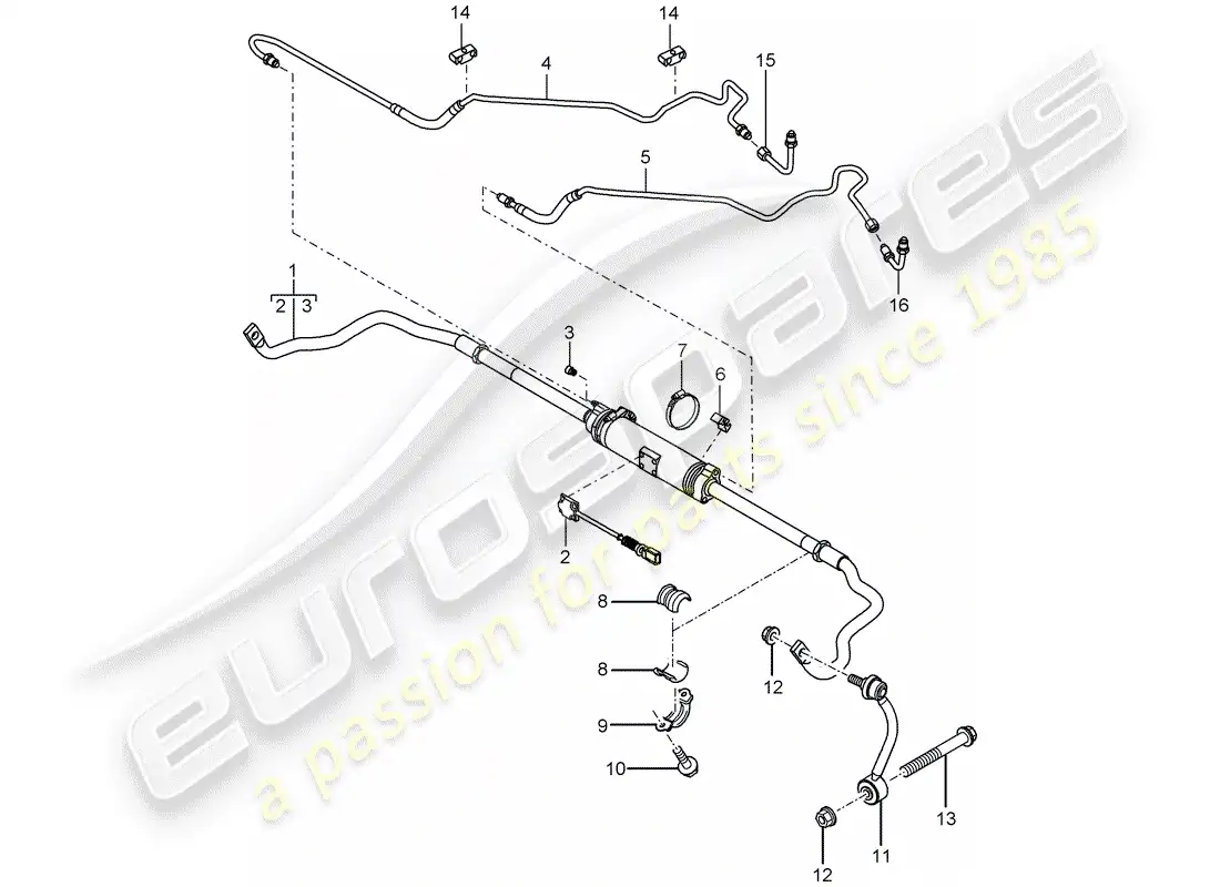 porsche 2005 (cayenne e1 9pa) stabilizer (decoupleable) parts diagram