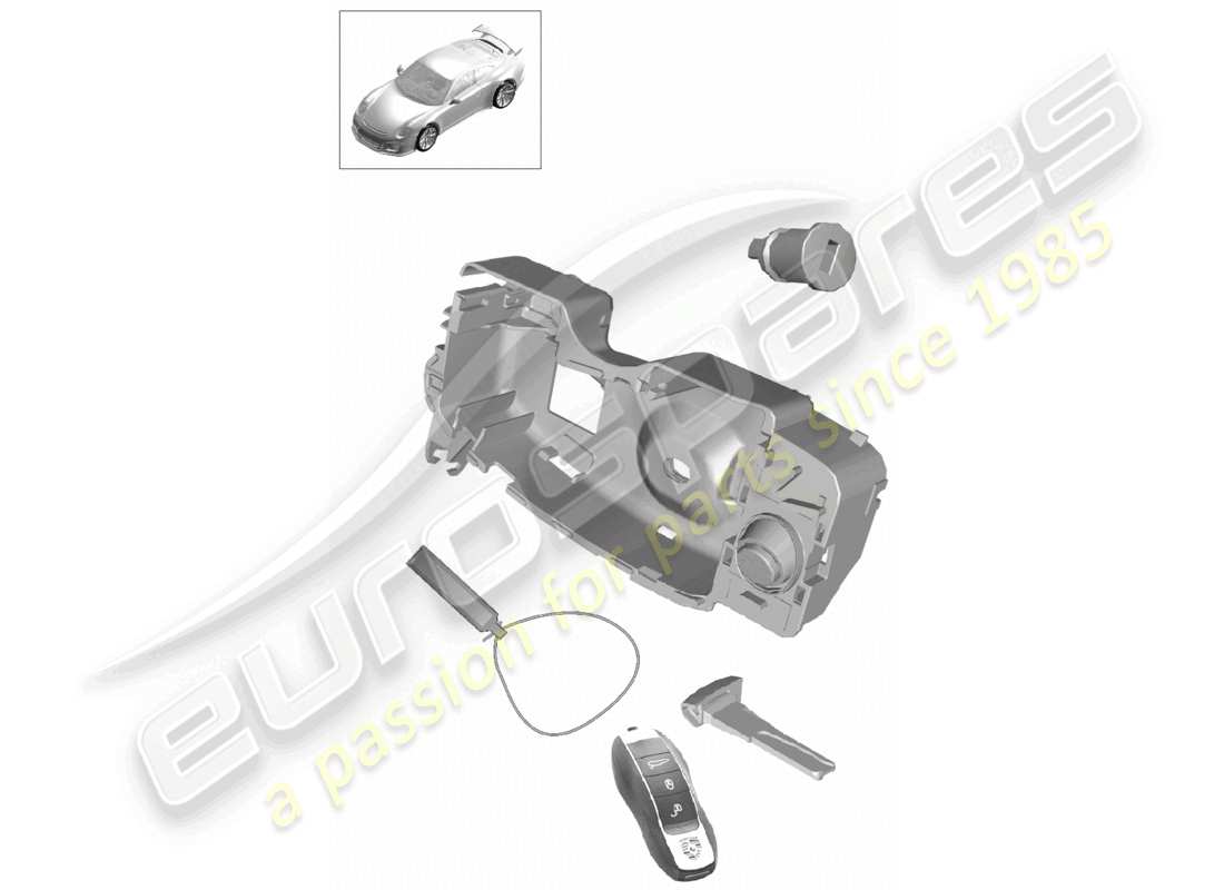 porsche 2021 (991-2 r/gt3/rs) repair set 1 set of lock cylinders part diagram