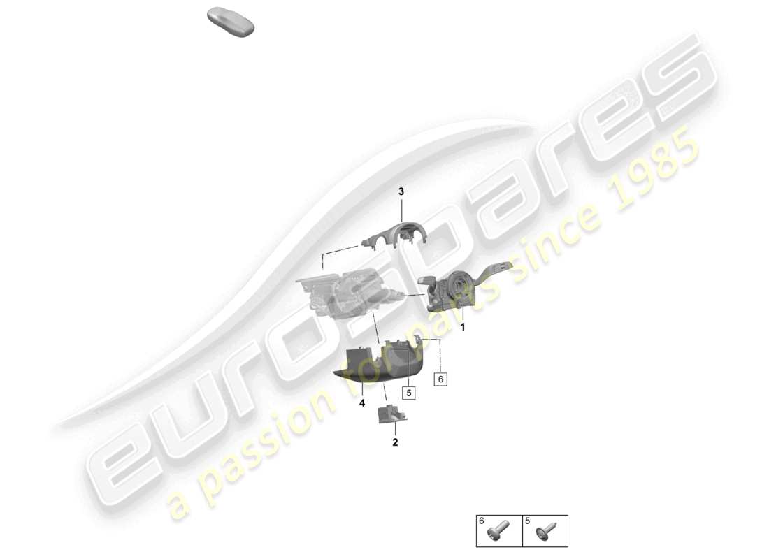 porsche 2025 (taycan 9j1-2) steering column switch part diagram