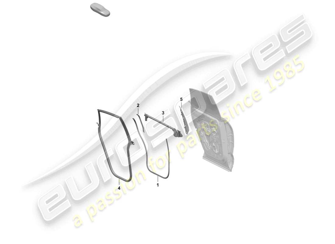 porsche 2026 (macan-e) door seal rear accessories part diagram