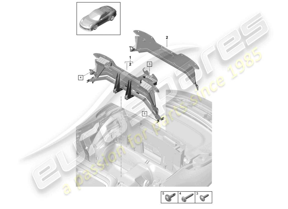 porsche 2021 (991-2 r/gt3/rs) cross member part diagram