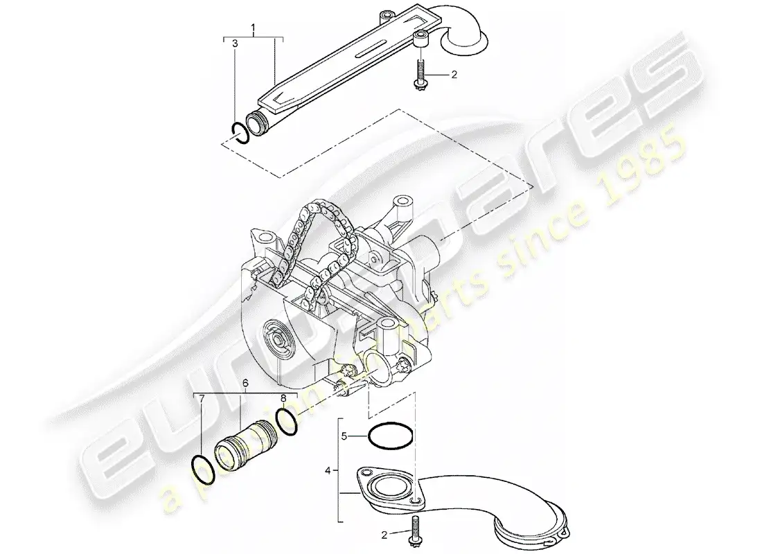 porsche 2005 (cayenne e1 9pa) oil pump part diagram