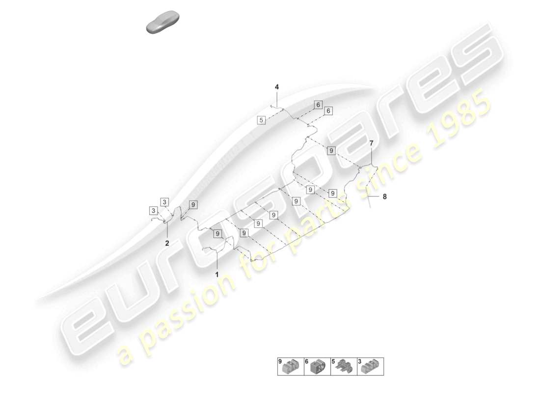 porsche 2023 (panamera 971-2) brake line center underbody rear part diagram