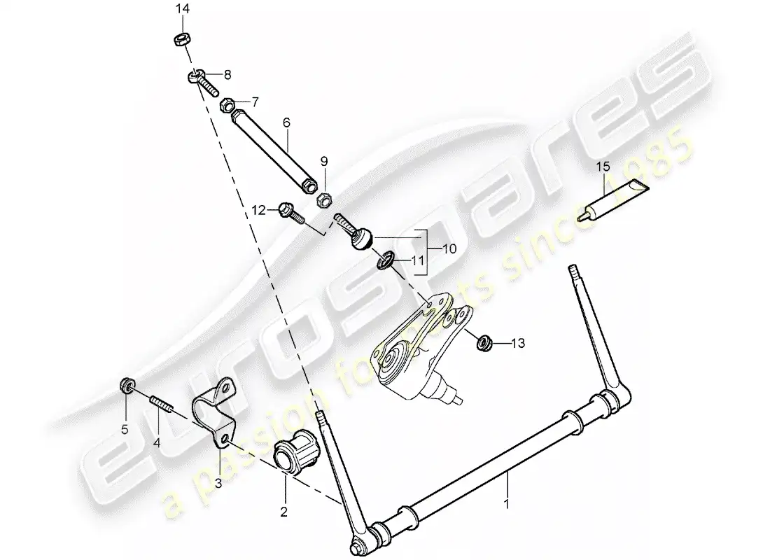 porsche 2005 (carrera gt) stabilizer parts diagram