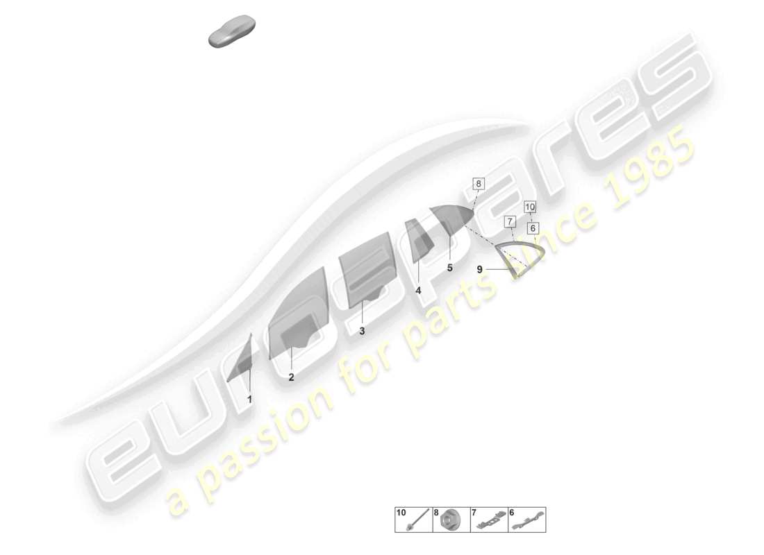 porsche 2021 (panamera 971-2) door window part diagram