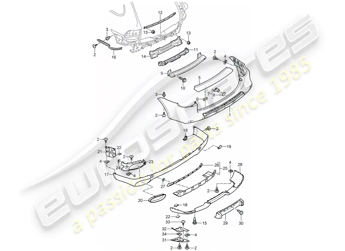 porsche 2009 (cayenne e1 9pa) lining part diagram