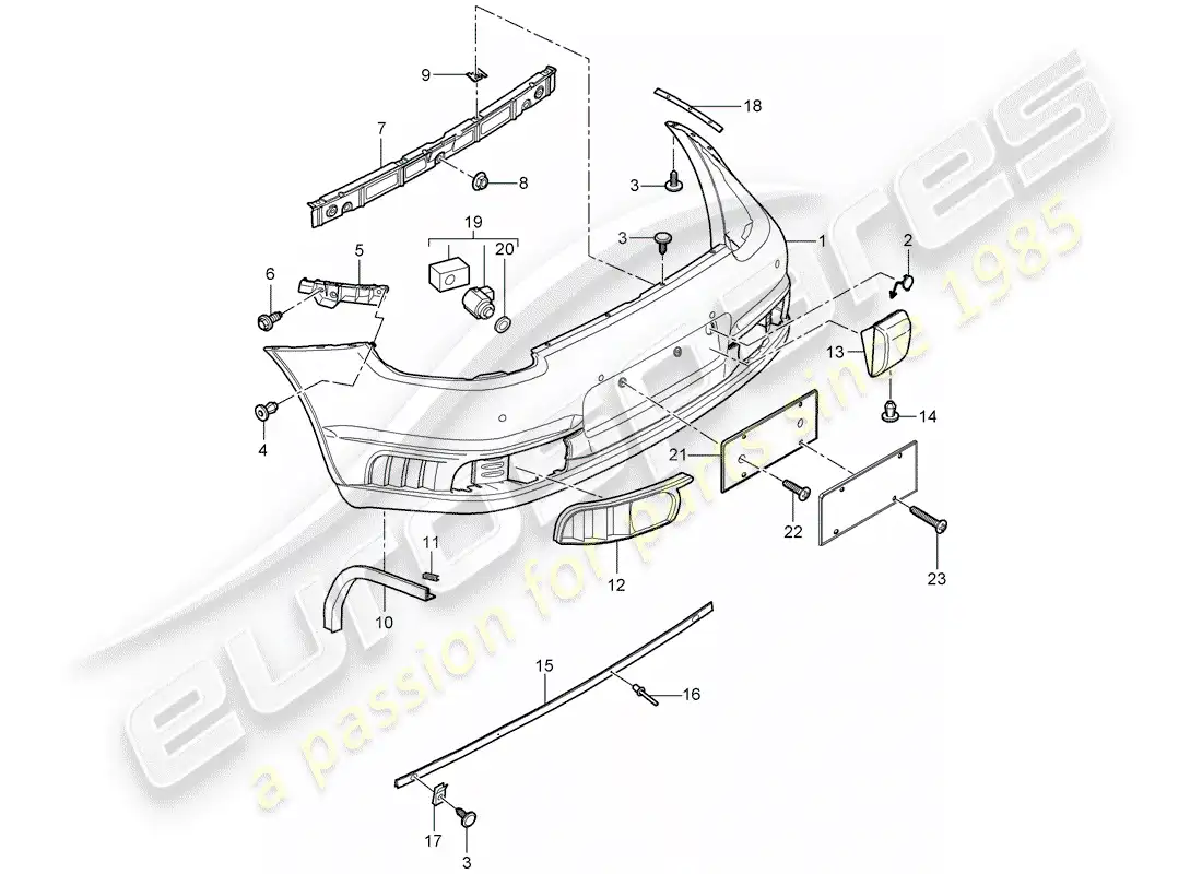 porsche 2008 (997-1 turbo / gt2) lining parts diagram