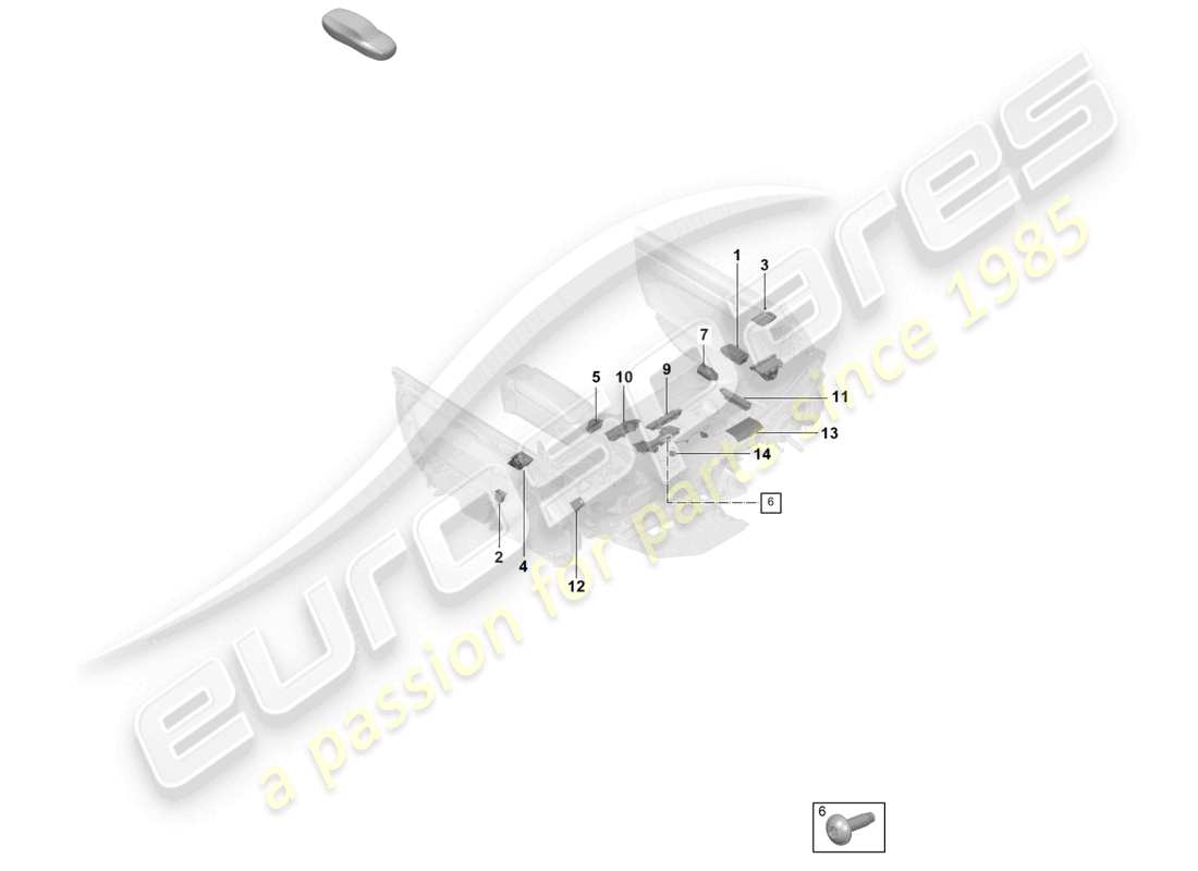 porsche 2025 (992-2 gt3) switch multimedia interface socket part diagram