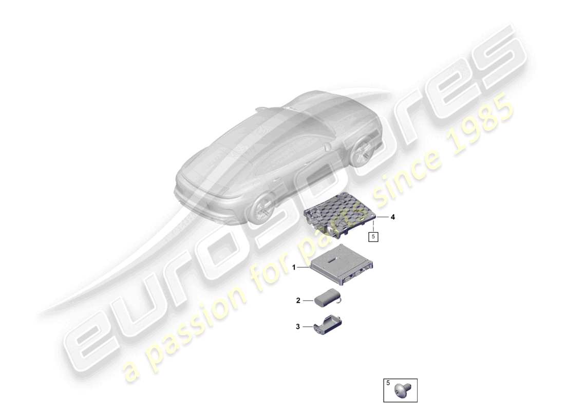 porsche 2024 (panamera 976) for models with telephone and emergency call part diagram