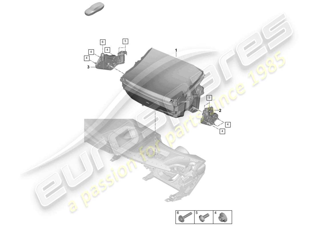 porsche 2024 (panamera 976) head-up display part diagram