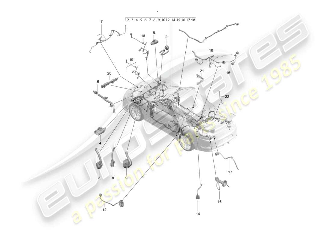 porsche 2021 (991-2 r/gt3/rs) wiring looms passenger compartment and part section wiring harness d >>- mj 2017 part diagram