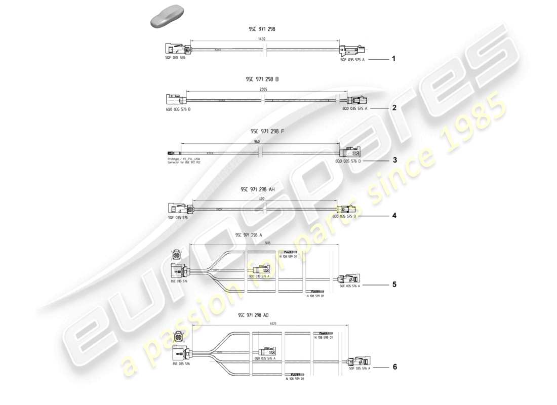 porsche 2025 (macan-e) data connection line parts diagram