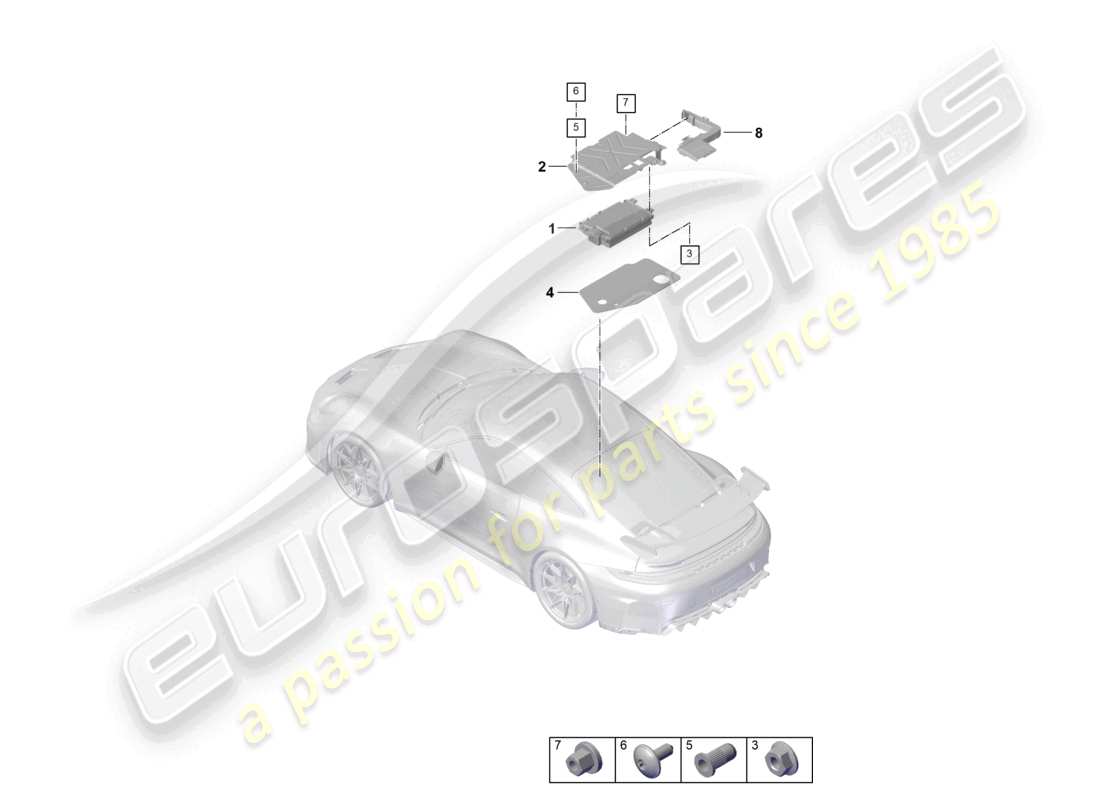 porsche 2025 (992-2 gt3) amplifiers part diagram