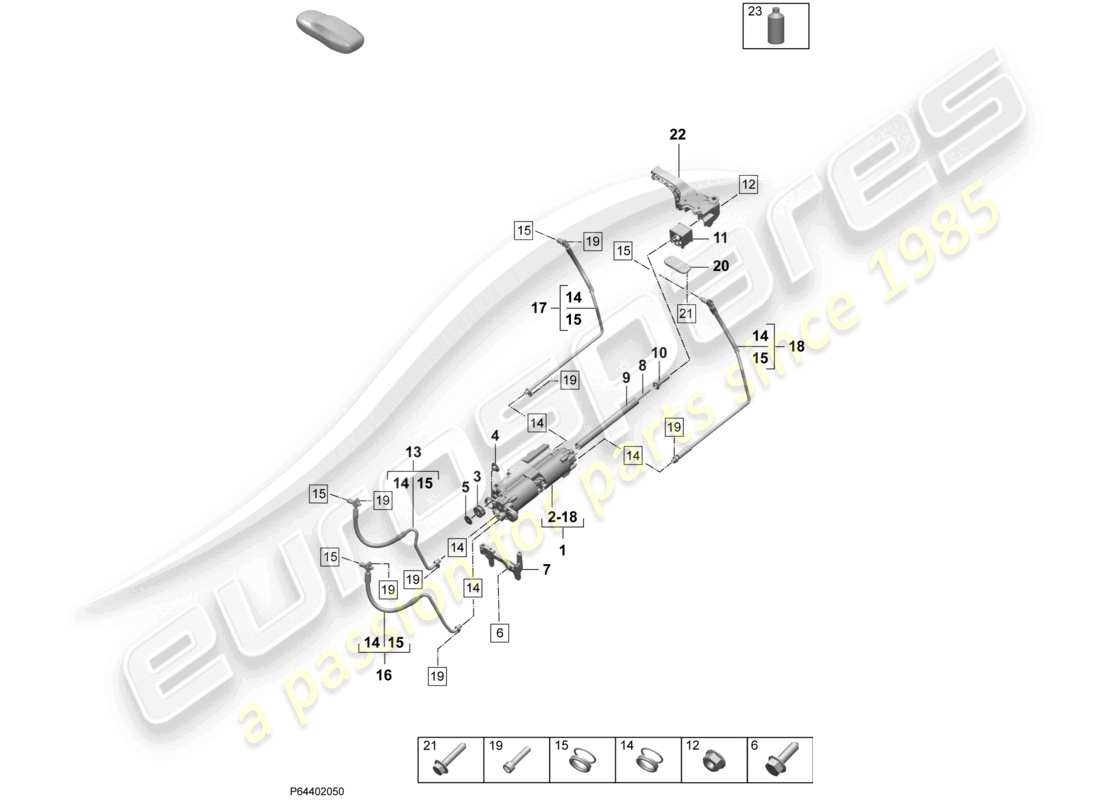 porsche 2026 (taycan 9j1-2) active electr. damping control part diagram