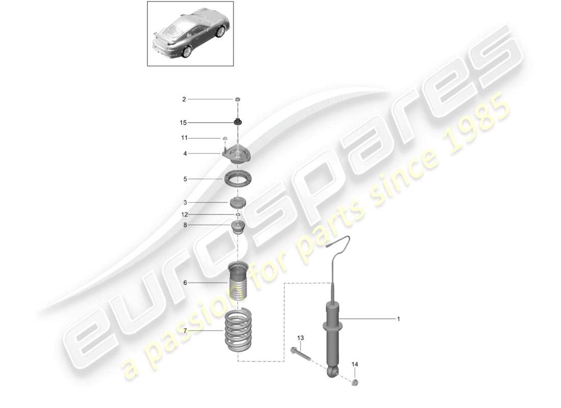 porsche 2021 (991-2 r/gt3/rs) shock absorbers coil spring d - mj 2018>> part diagram