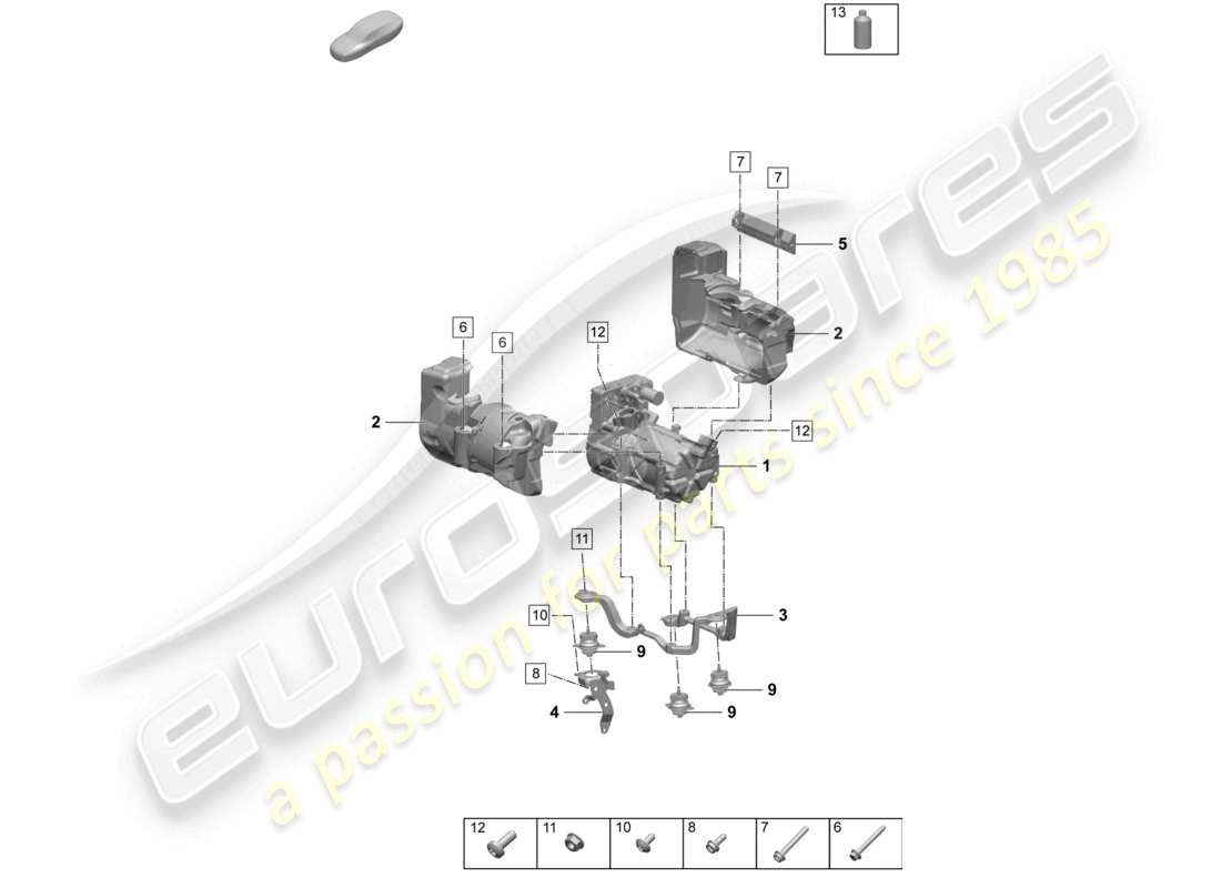 porsche 2026 (taycan 9j1-2) air conditioning a/c compressor with individual parts part diagram