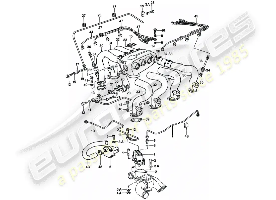 porsche 1980 (928) k-jetronic - 3 parts diagram