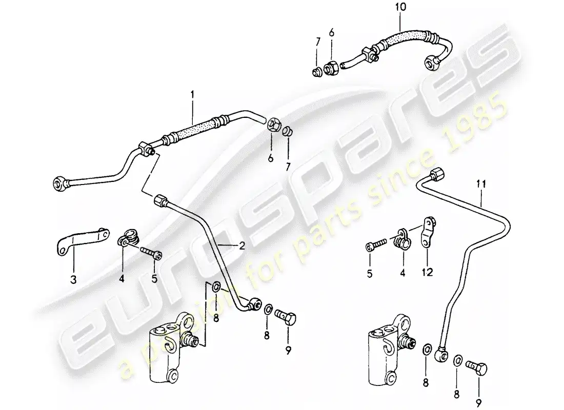 porsche 1990 (964) oil supply - tensioner - chain parts diagram