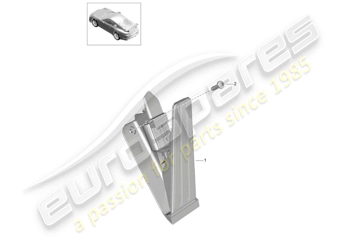 porsche 2021 (991-2 r/gt3/rs) brake and accel. lever mech. throttle control d - mj 2018>> part diagram