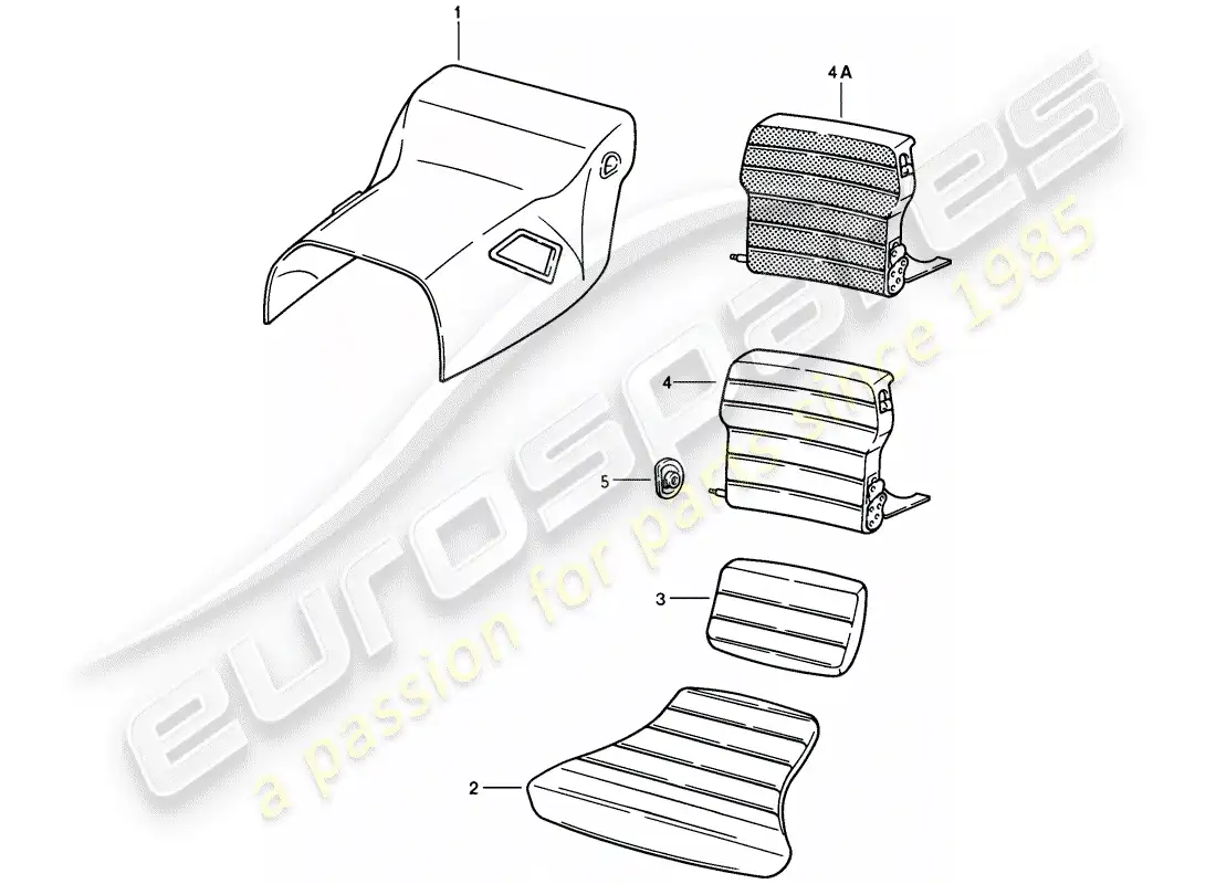 porsche 1986 (928) emergency seat - lining - tunnel - without: - stowage box - d >> - mj 1984 parts diagram