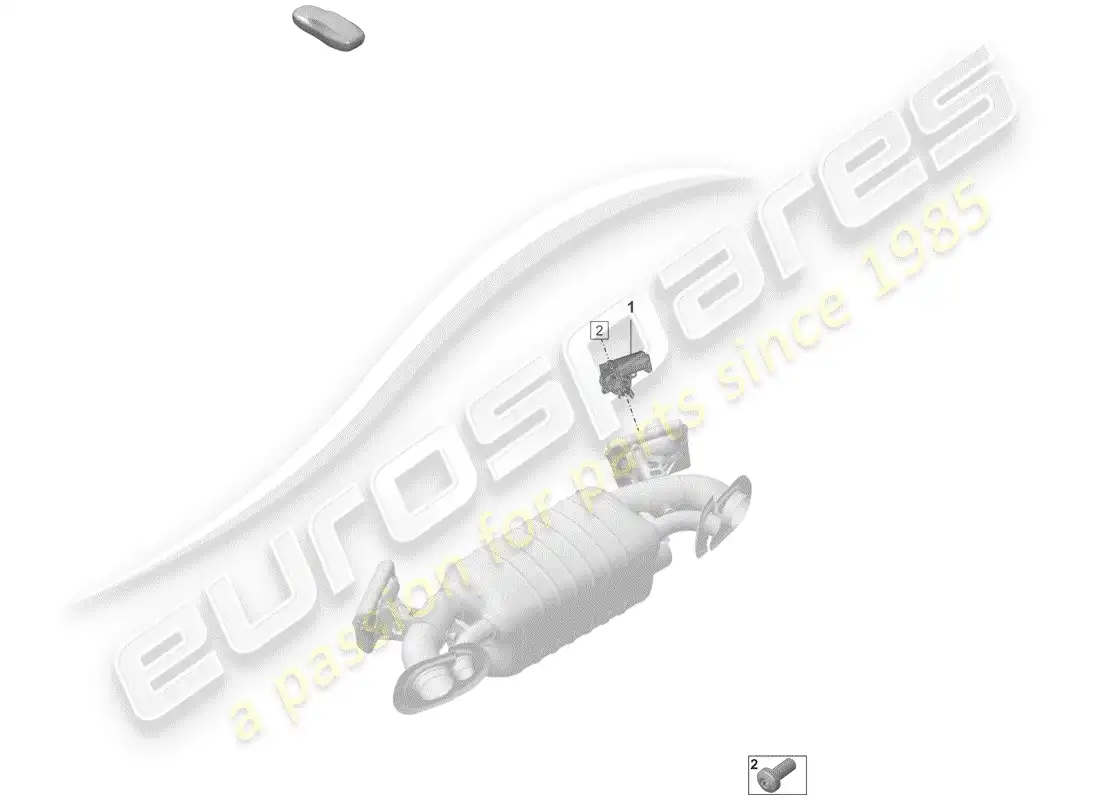 porsche 2019 (992-1) exhaust system parts diagram