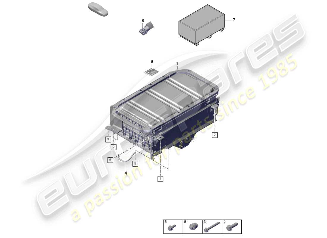 porsche 2024 (panamera 976) hybrid battery part diagram