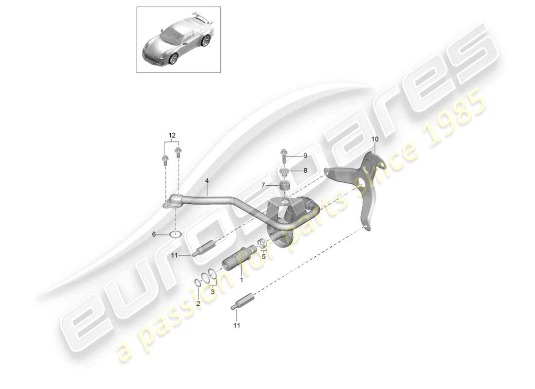 porsche 2021 (991-2 r/gt3/rs) crankshaft engine (oil press./lubrica.) part diagram