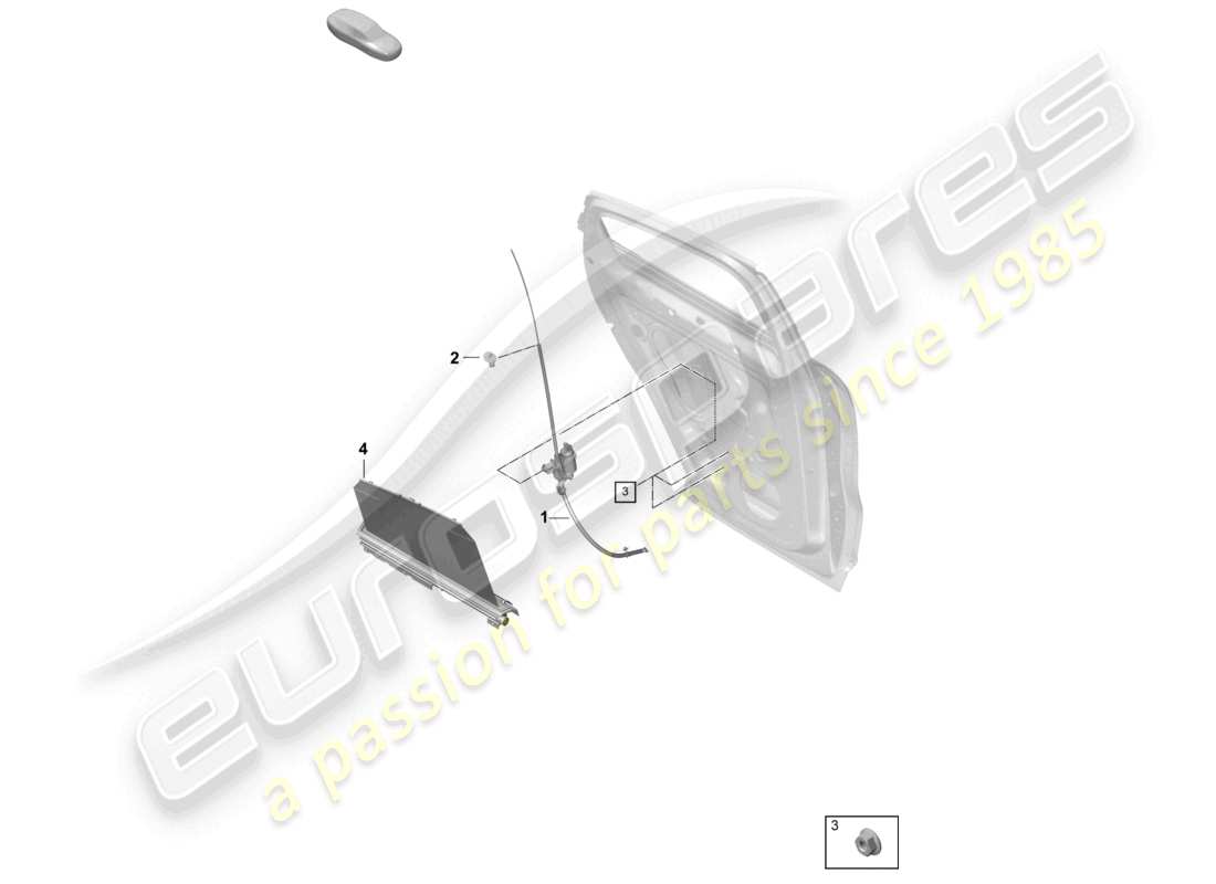 porsche 2025 (cayenne e3 pa) roller blind rear door coupe part diagram