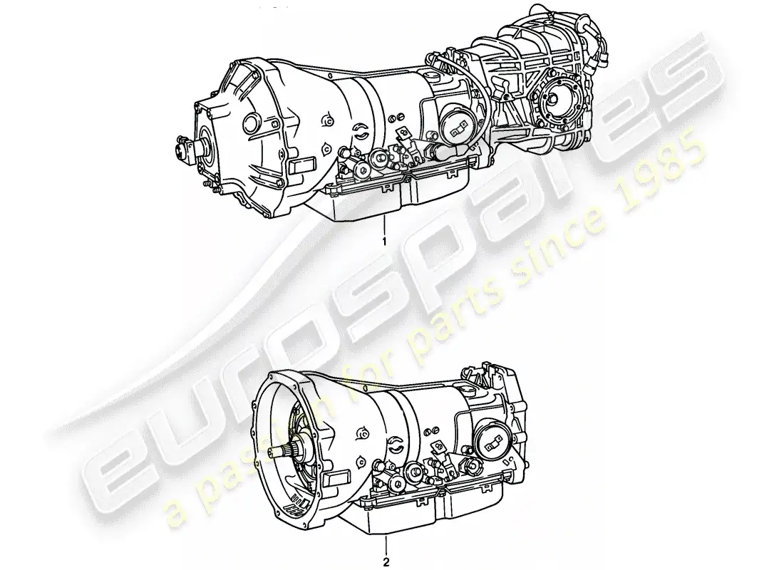 porsche 1986 (928) automatic transmission - replacement transmission parts diagram