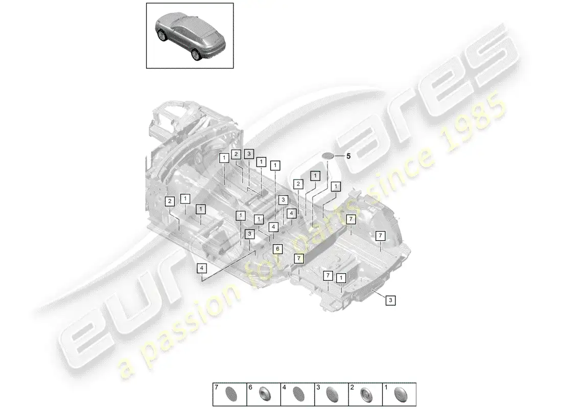 porsche 2020 (macan) plug parts diagram