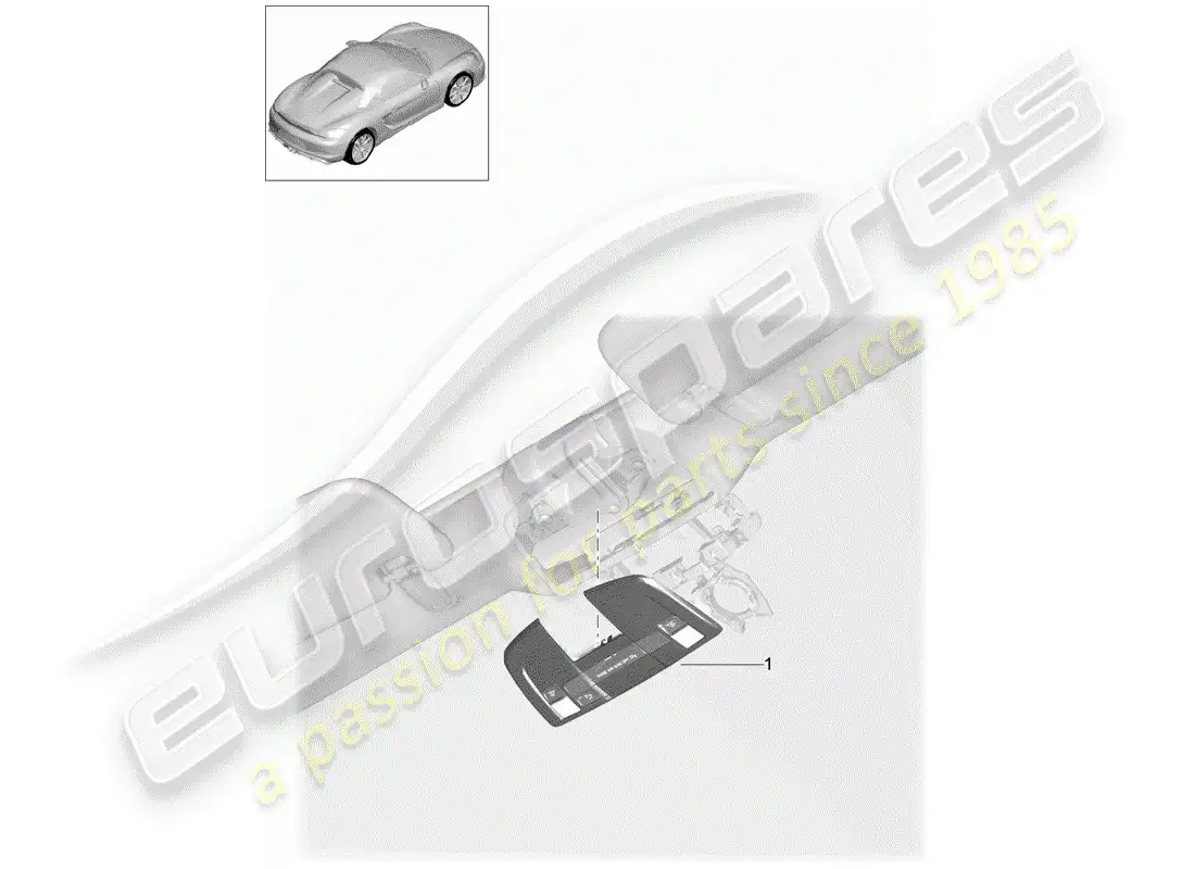 porsche 2016 (981 boxster spyder) bracket parts diagram