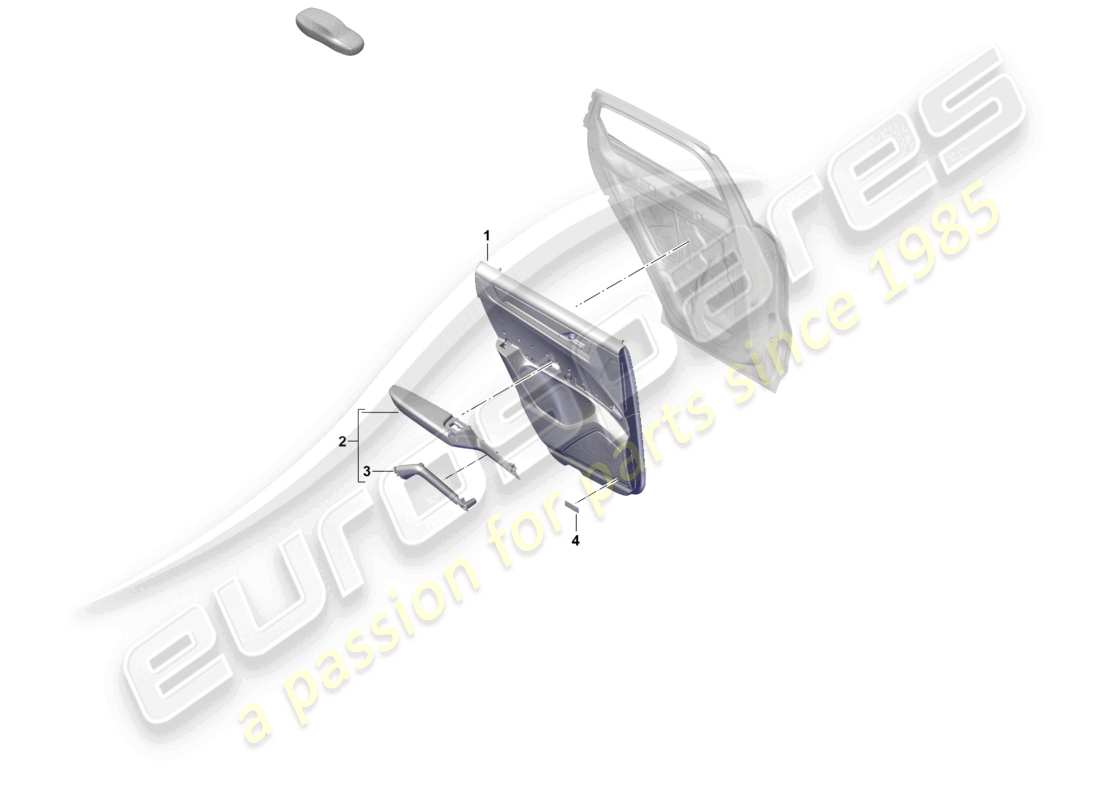 porsche 2024 (cayenne e3 pa) door trim panels rear doors for vehicles with leather trim part diagram