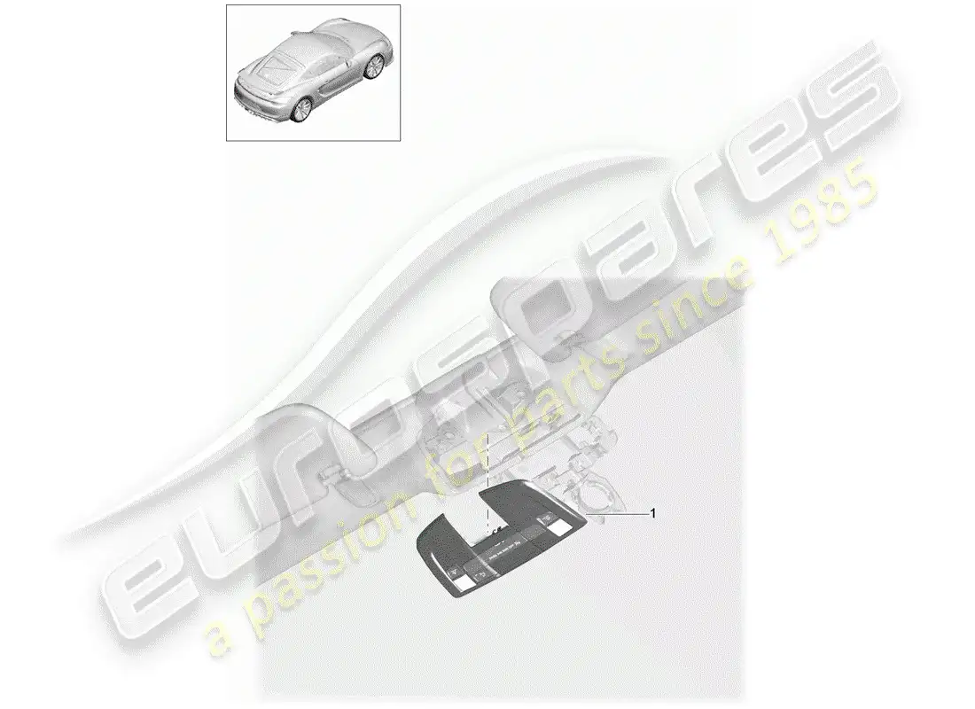 porsche 2016 (981 cayman gt4) bracket parts diagram