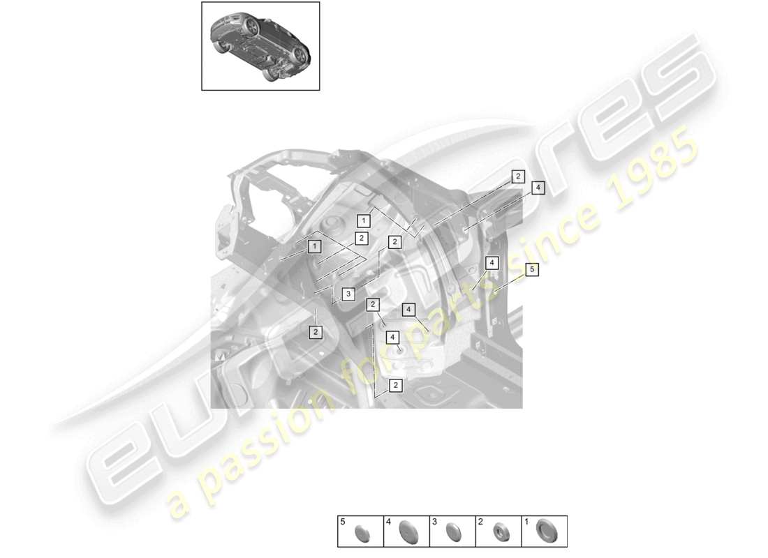 porsche 2026 (macan) bungs front end wheel housing part diagram