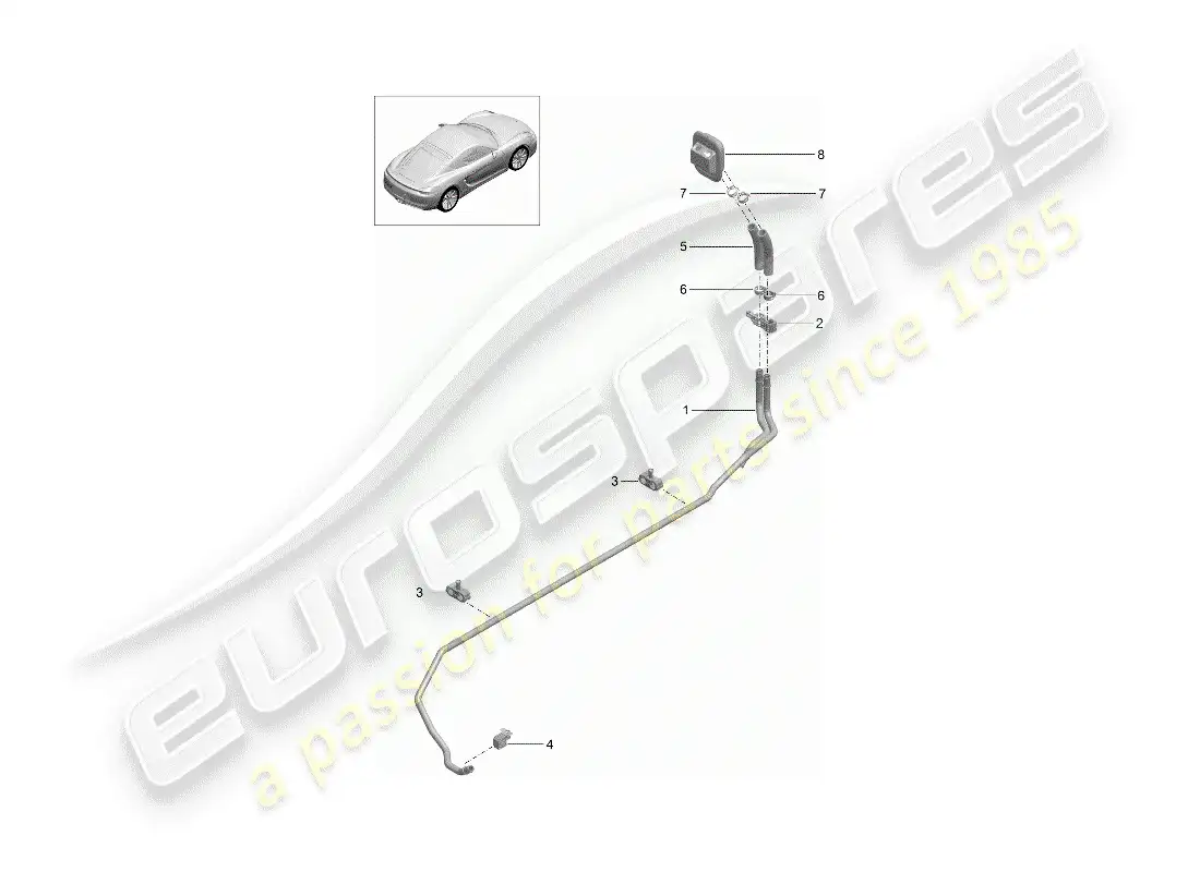 porsche 2014 (981 cayman) heater parts diagram