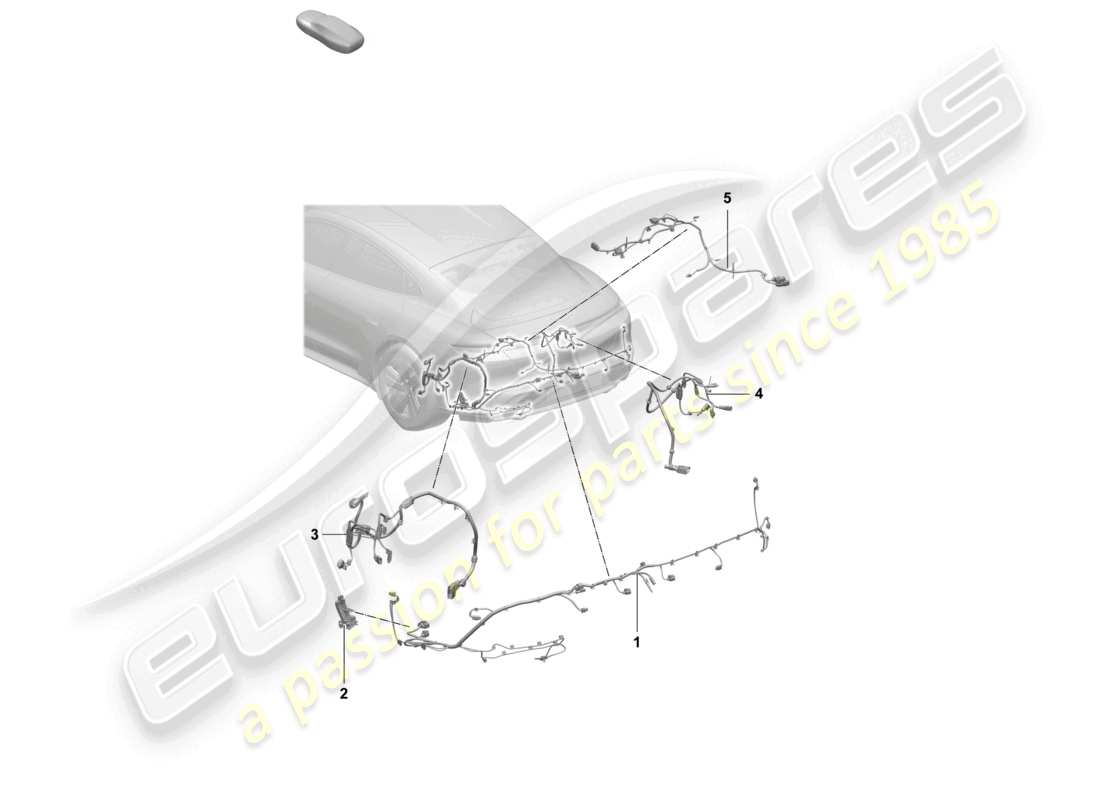 porsche 2025 (taycan 9j1-2) wire set rear end wiring harness for anti-lock brakesystem -abs- part diagram