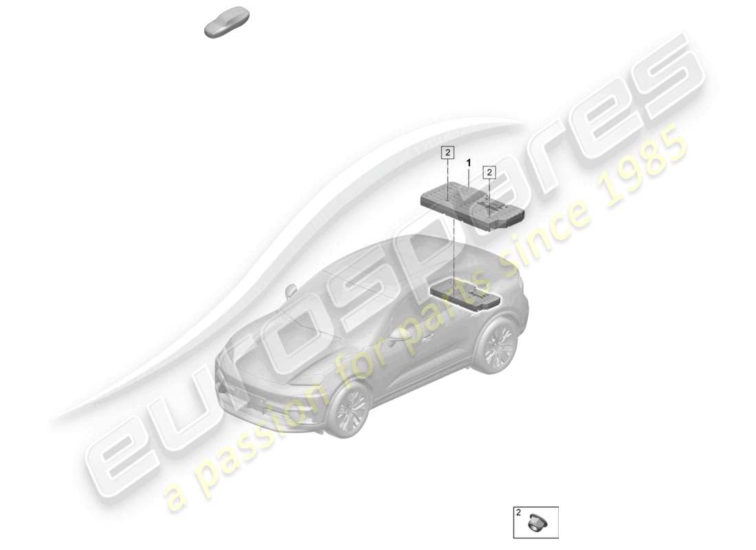 porsche 2025 (macan-e) subwoofer parts diagram