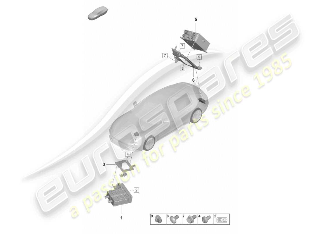 porsche 2021 (panamera 971-2) high-voltage heating (ptc) charger for high-voltage battery part diagram